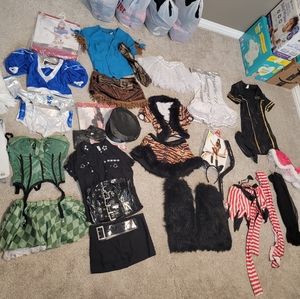 HUGE Lot of sexy costumes - Cheerleader, Cowgirl, Tiger, Angel, Pilot, Pirate